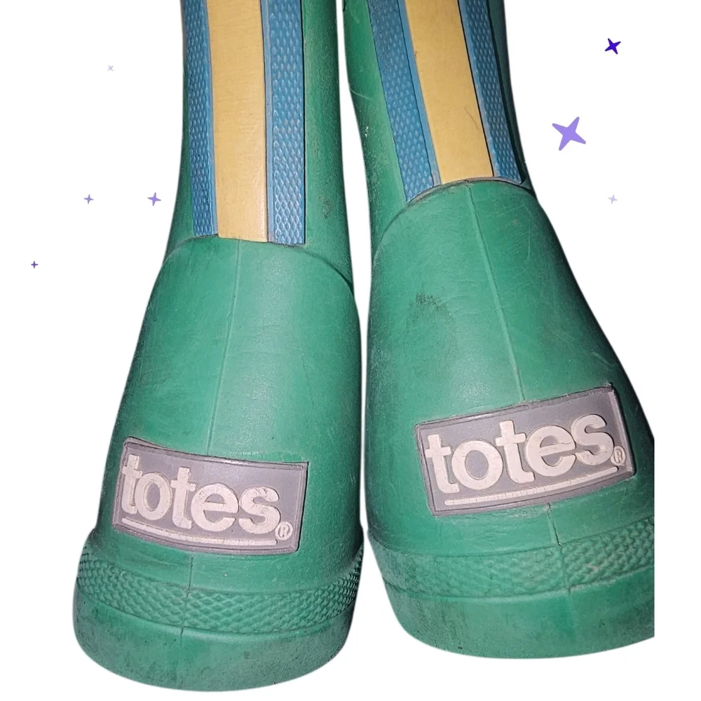 Totes Green Rubber Ankle Boots